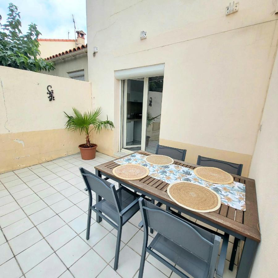 Bel Appartement Avec Jardin De 30M2 , Climatise Avec Parking Et Arrivee Autonome Cabestany Esterno foto